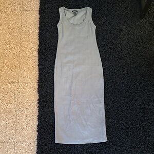 Elegant Olive Green Sleeveless Dress